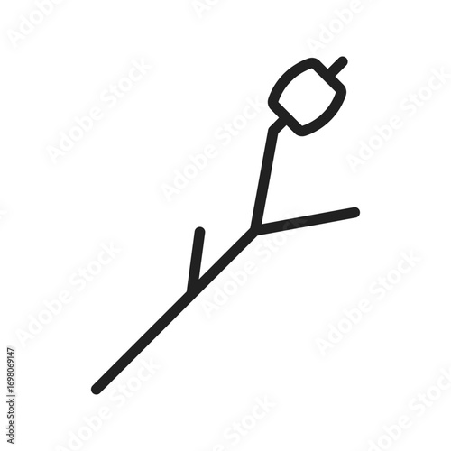 Roasted Marshmallowicon vector image. Suitable for mobile apps, web apps and print media.