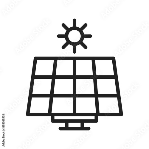 Solar Panelicon vector image. Suitable for mobile apps, web apps and print media.