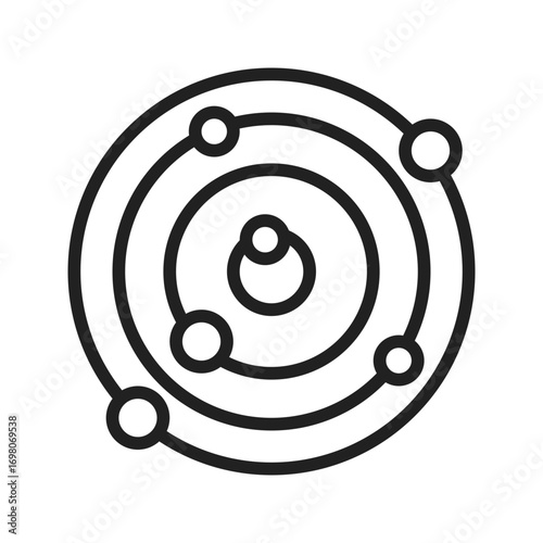 Solar Systemicon vector image. Suitable for mobile apps, web apps and print media.