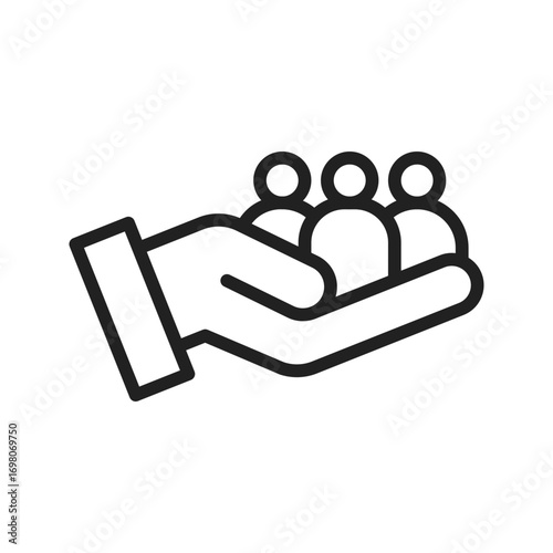 Support Groupicon vector image. Suitable for mobile apps, web apps and print media.