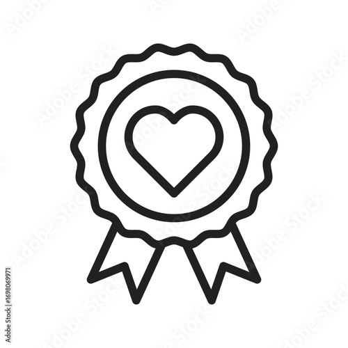 Volunteer Badgeicon vector image. Suitable for mobile apps, web apps and print media.