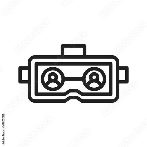 VR Social Hangouticon vector image. Suitable for mobile apps, web apps and print media.