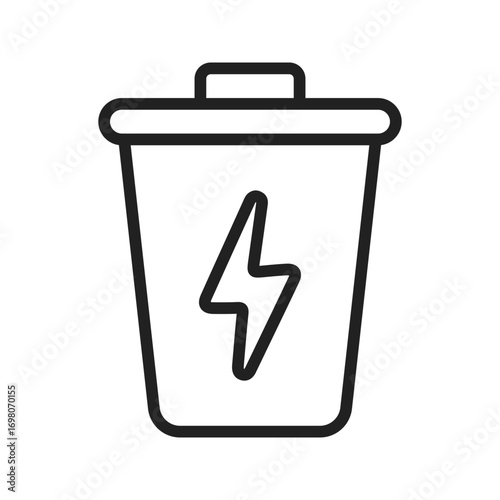 Waste-to-Energy Planticon vector image. Suitable for mobile apps, web apps and print media.