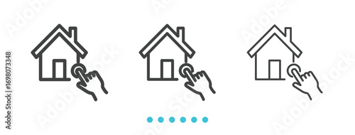 home choice icon. Thin line icon vector