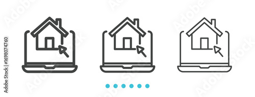 real estate ads icon. Thin line icon vector