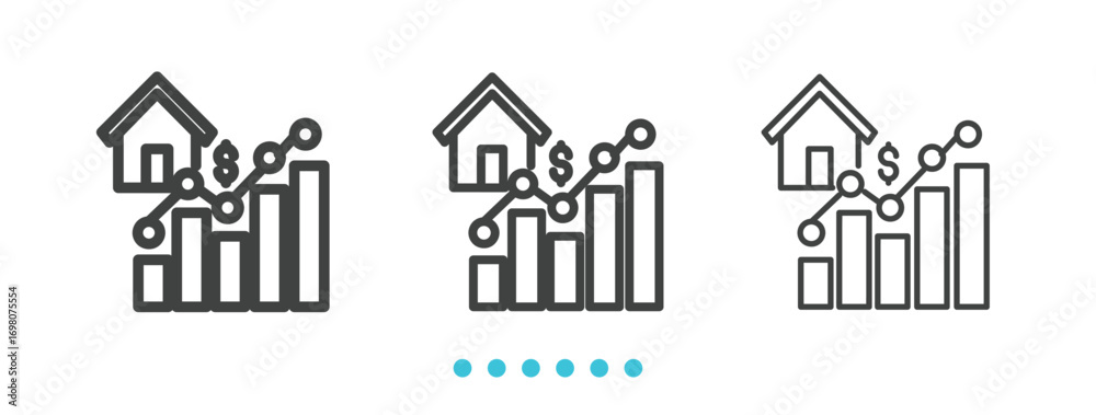 Fototapeta premium home investation icon. Thin line icon vector