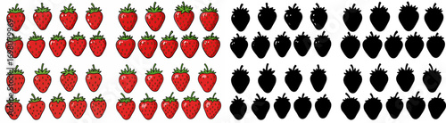 Pineapple slices and whole fruit with transparent background