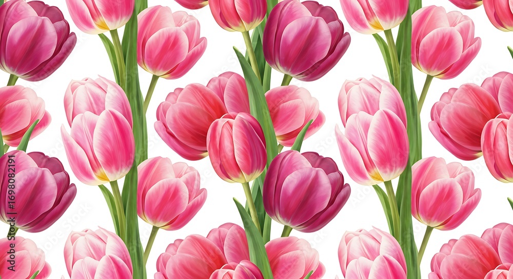 Obraz premium Pink Tulip Symphony