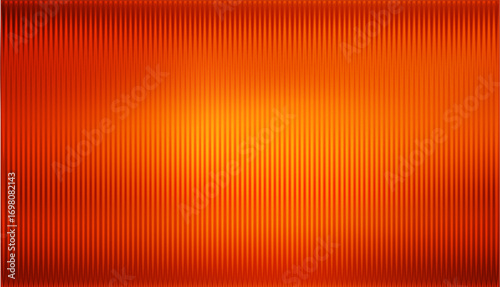 Red orange ribbed glass. Vector ribbed glass texture background. Mesh gradient. acrylic ribbed bath surface. Reeded glass background semitransparent overlay. Bath wall window