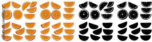 Bananas in various stages of ripeness with transparent background