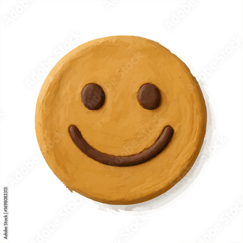 Joyful smiley face cookie brings happiness and sweet delight to any occasion