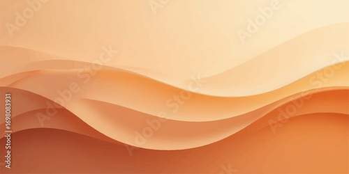 Abstract orange wave background with flowing curves and vector design elements