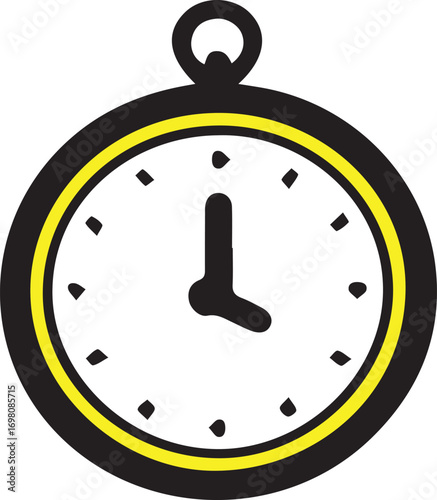Classic analog clock face with detailed hour and minute hands