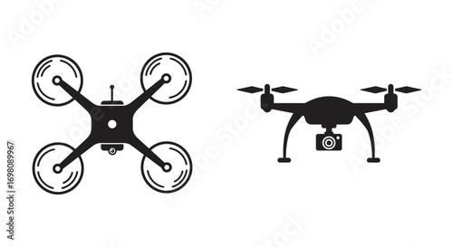 two drones side by side showing different designs