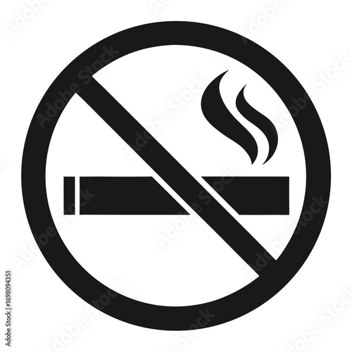 "No Smoking Sign Vector – Prohibition Symbol for Public Places"