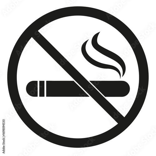 "No Smoking Sign Vector – Prohibition Symbol for Public Places"