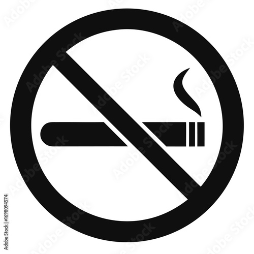 "No Smoking Sign Vector – Prohibition Symbol for Public Places"
