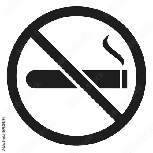 No Smoking Icon Vector – Stop Smoking Sign Illustration Logo Template