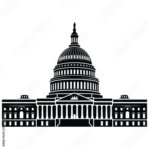 Silhouette of the united states capitol building