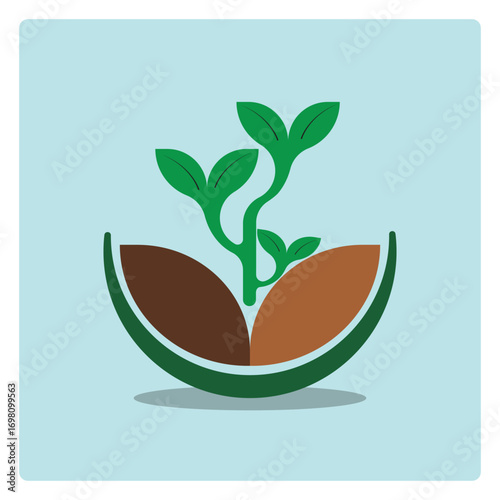 fresh leaf logo design for natural life