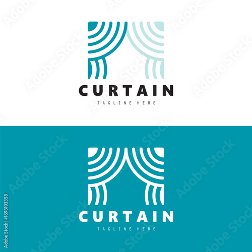  Curtain logo simple design illustration vector.