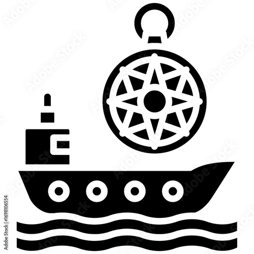Sea Compass Icon