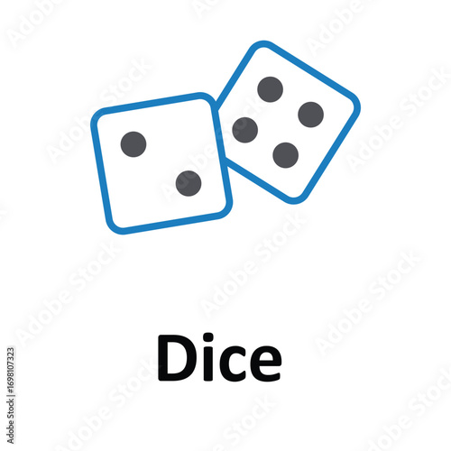 Dice Vector icon which can easily modify or edit