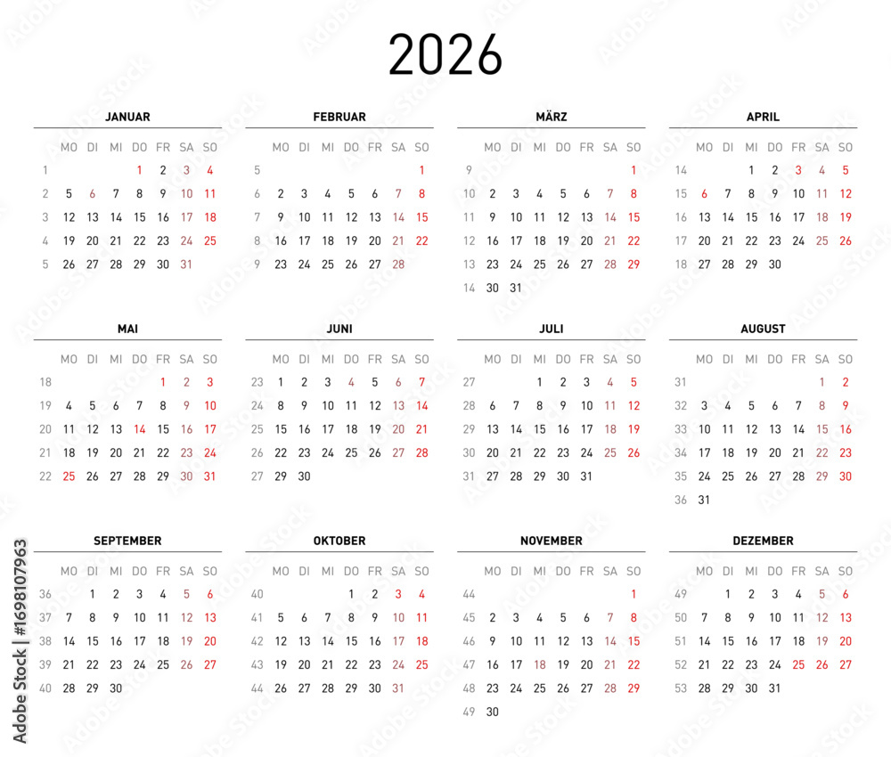 Kalender 2026