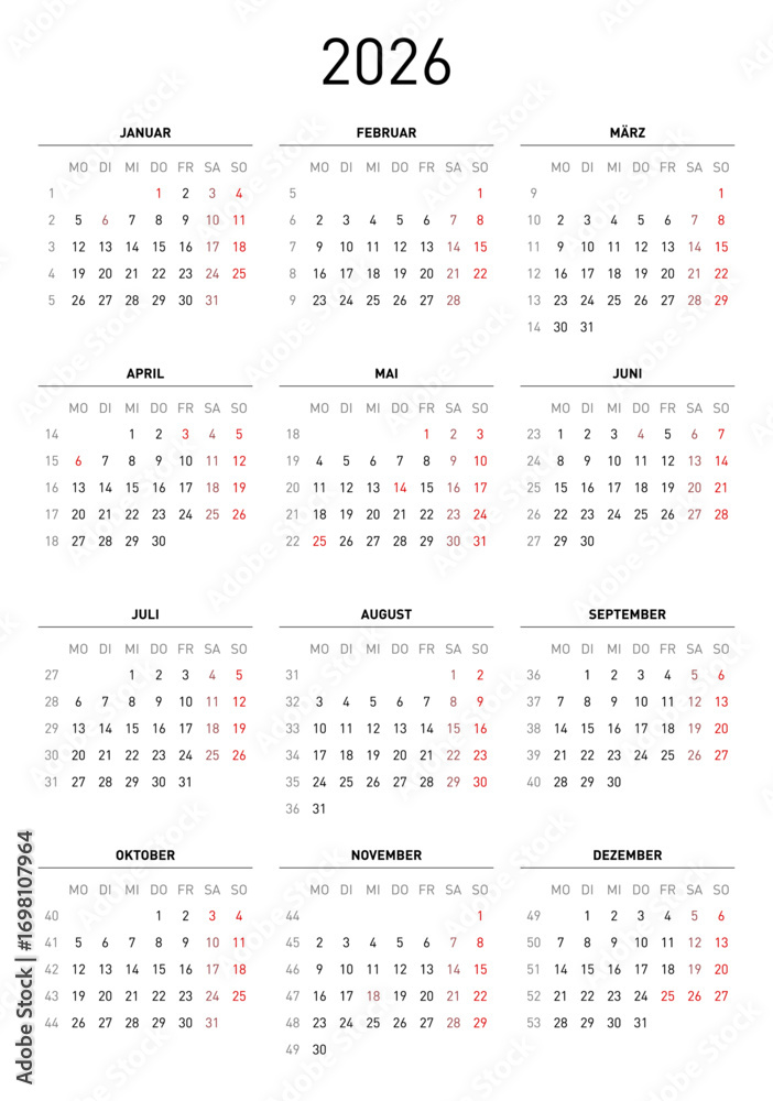 Kalender 2026