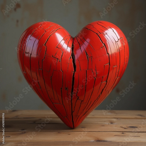 Wooden Shingle Heart Sculpture
