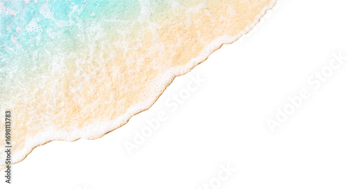 Sand beach isolated on white 