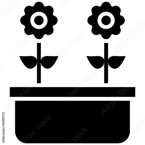 Large Flower Pot Icon