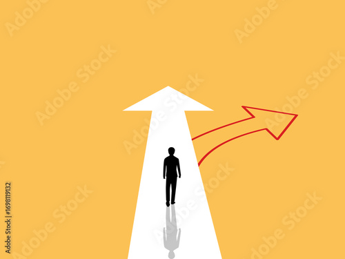 Businessman determine their own path