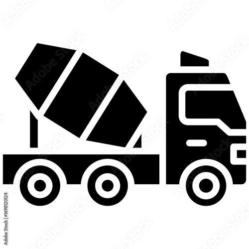 Concrete Mixer Truck Icon