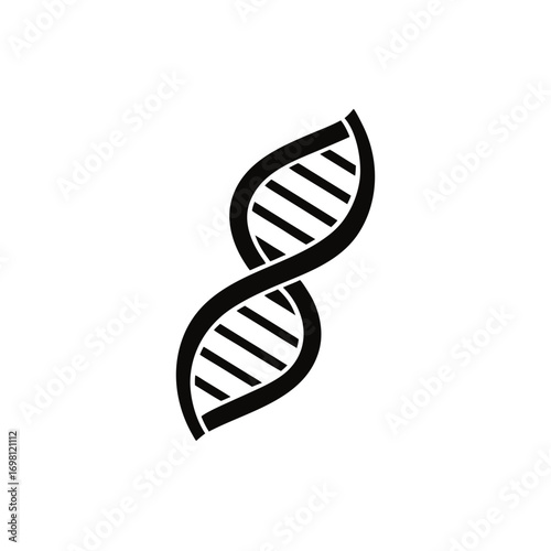 Illustration of a dna double helix structure on transparent background