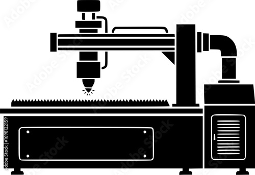 Laser machine icon vector graphics