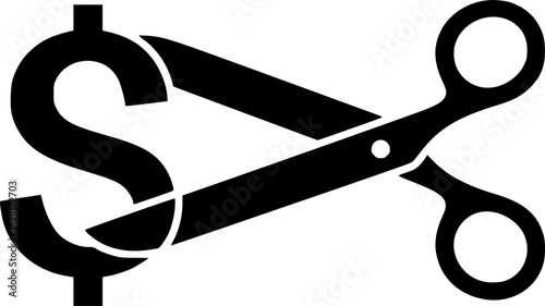 Cost cutting icon vector graphics
