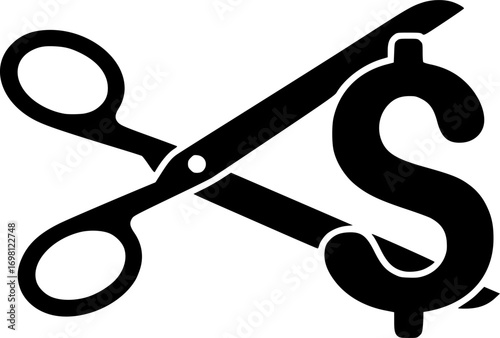 Cost cutting icon vector graphics
