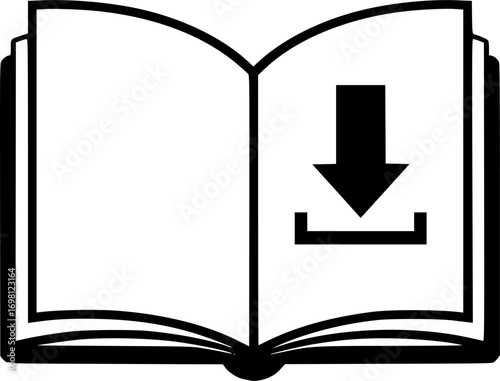 Download ebook icon vector graphics