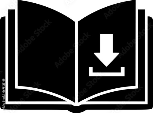 Download ebook icon vector graphics