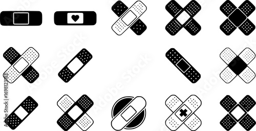 Band aid icon vector collection. 
