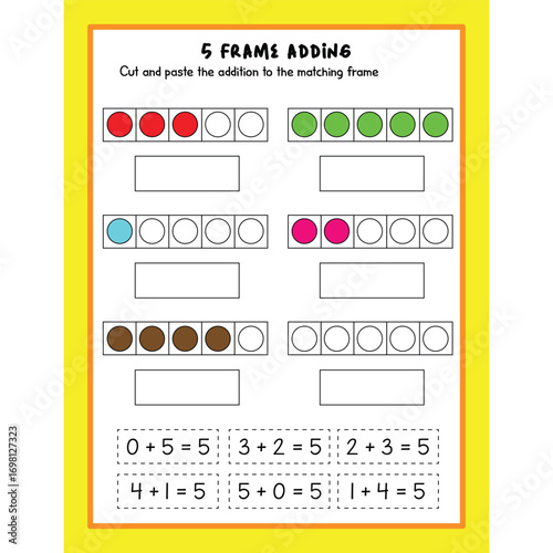 Addition activity worksheet for kids page 24