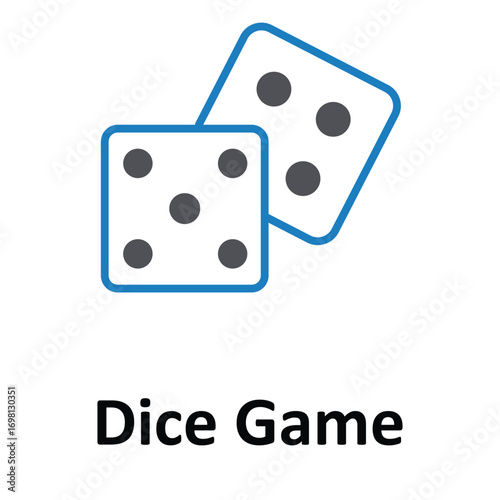 Dice Game Vector icon which can easily modify or edit