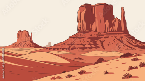 Explore the scenic desert landscape of monument valley arizona travel destination art