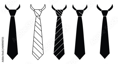a variety of ties displayed in neat row