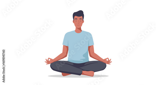 Man meditating in a lotus position