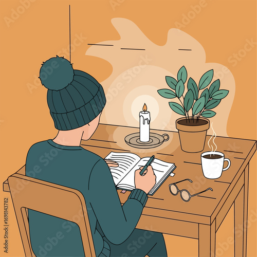 Cozy Reading Nook Illustration