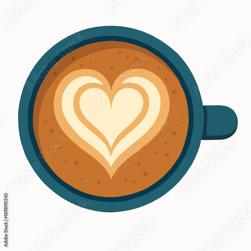 Heart Latte Art A Cozy Cup of Coffee with Love
