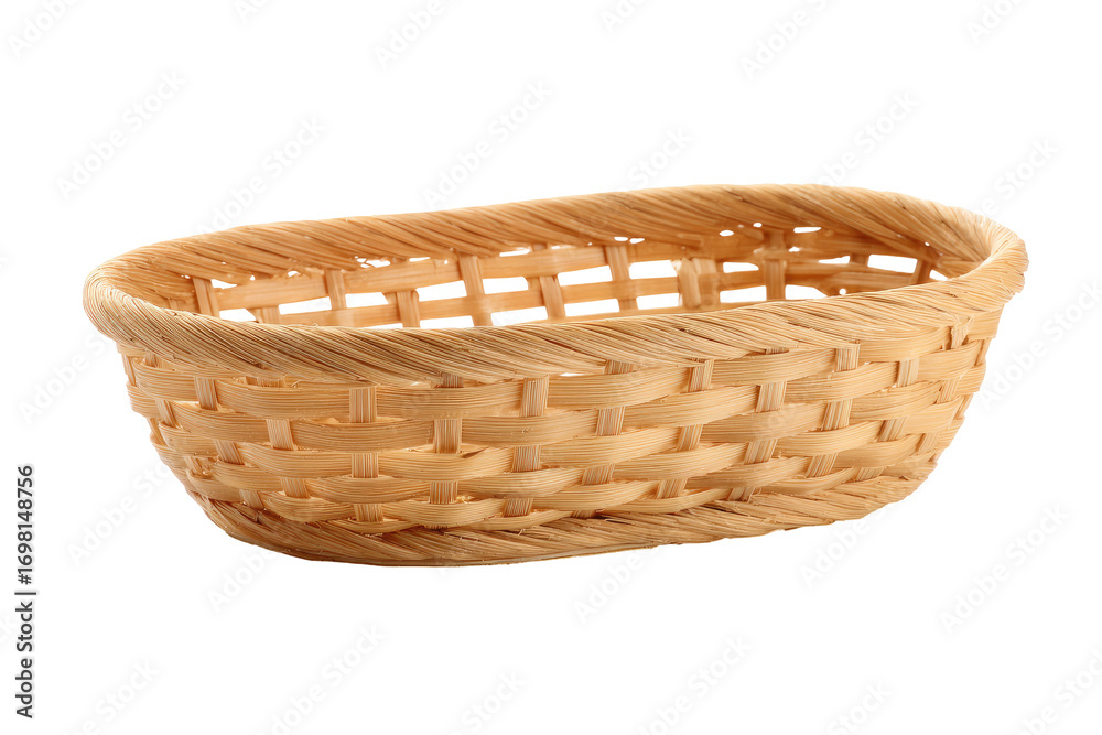 Obraz premium Oval woven basket, light beige color