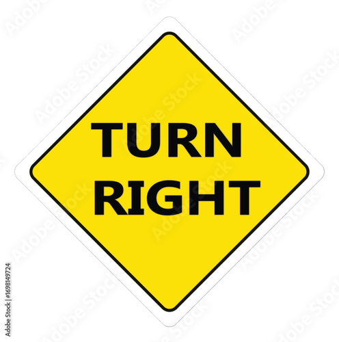 yellow road sign with direction sign 